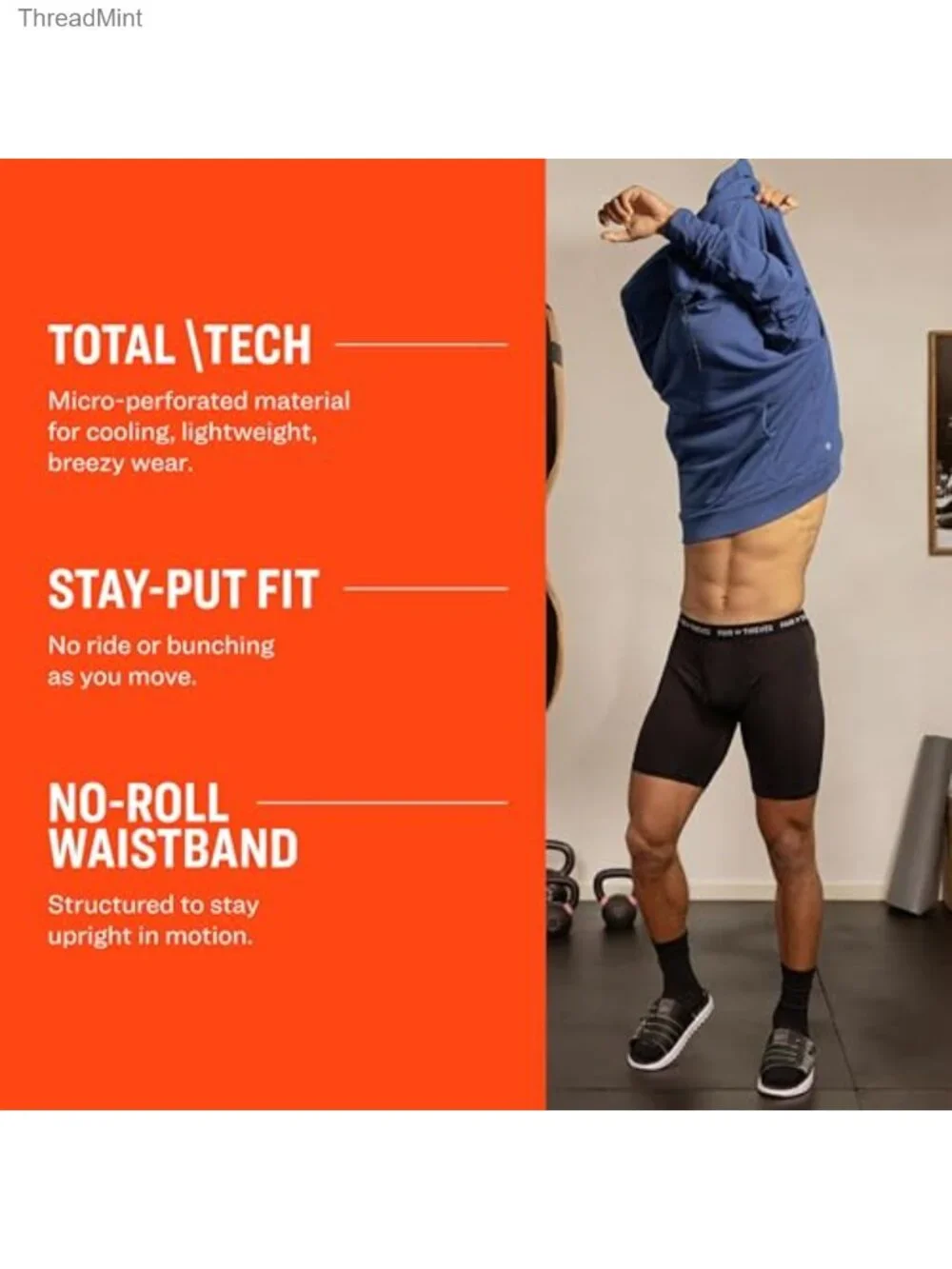 Men Super Fit Long Boxer Briefs 5 Inseam Polyamide Spandex 4-Way Stretch